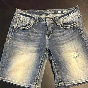 Miss Me Blue Jean Shorts